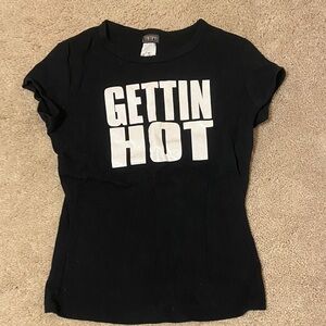 Black 'Gettin Hot' Graphic Tee